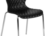 Flash Furniture Lowell Black Plastic Stack Chair With Contemporary Design. - $66.98