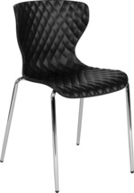 Flash Furniture Lowell Black Plastic Stack Chair With Contemporary Design. - £58.68 GBP