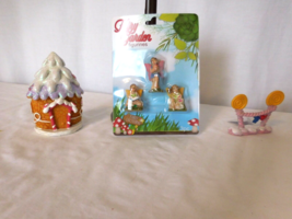 Miniature Fairy &amp; Garden House Figurines And Accessories, 5 Piece Set NEW - £6.98 GBP