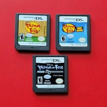 Phineas and Ferb Nintendo DS Disney Lot 3 Carts Ride Again 2D Dimension Tested - $18.67