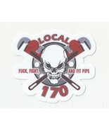 Rare UA Local 170 PLUMBERS PIPEFITTERS STEAMFITTERS Skull Punk Biker Sti... - $5.00