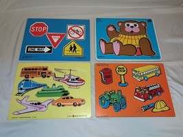 Lot of 4 Vintage Wooden Puzzles Judy Instructo Conner - £13.40 GBP