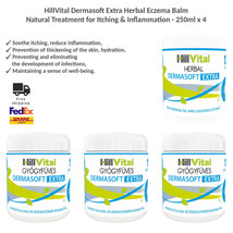 HillVital Dermasoft Herbal Eczema Balm Treatment for Itching &amp; Inflammation x 4 - £153.75 GBP