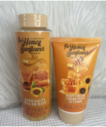 Crystal Waters Honey Sunflower Scented Bath Salts &amp; Body Cream Set - NEW! - £8.92 GBP