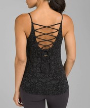 NWT Womens PrAna Yoga Pilates Strappy Top Bra New Arrowland XS Black Gray Tierra - £77.37 GBP