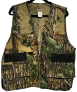 sports afield realtree hunting hunters vest men&#39;s medium partial zip - $43.70