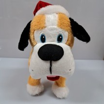 Gemmy Animated Plush Christmas Pouncing Puppy Dog Sings &quot;Deck The Halls&quot; Hound - £13.10 GBP