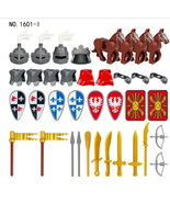 1Set Military Building Blocks Medieval Figures Knights Castle Solider 16... - $38.83 CAD