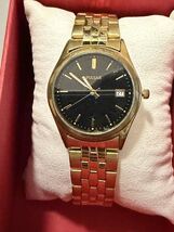 Pulsar Mens Gold Tone Quartz Date Wristwatch - $49.00