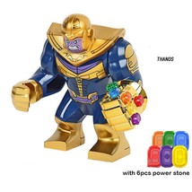 Thanos with Gauntlet 6pcs Power Stone Avengers Infinity War Mini figure Block - £7.07 GBP