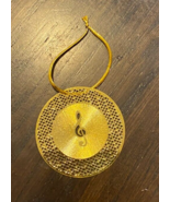 Percussion instrument Golden Cymbol Treble Clef Tree Ornament 2 inches - £7.00 GBP