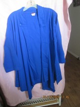 Tudor Court Blue Open Front Top 3/4 Sleeves Size XL - £11.94 GBP