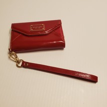 MICHAEL KORS Red leather Iphone 5 Phone Case Wristlet/Wallet combo  - £25.57 GBP