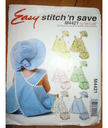 Easy Stitch n Save Infants Dress Panties Hat #M4421 - £3.89 GBP
