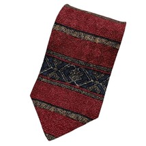 M Kesten Burgundy Blue Tie Striped Necktie Men&#39;s - £5.50 GBP