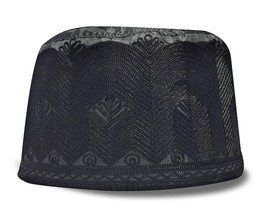 Fancy Men Islamic Prayer Cap Namazi Cap Full Black Colour SIZE ( L ) (PA... - £27.68 GBP