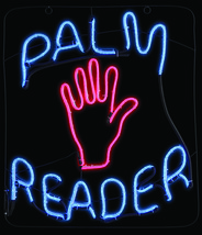 House Of Hauntz Palm Reader LED Neon Sign Halloween Prop - £150.44 GBP