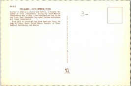 Vtg Postcard Texas Under Six Flags,  The Alamo, San Antonio Texas Continental - £5.49 GBP