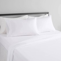 Twin 3-Piece Egyptian 100-Percent Cotton 1000 Thread Count Sheet Set - White - £99.34 GBP