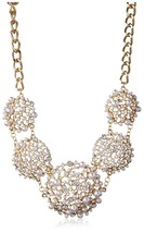 Cohesive Jewels Floreale Perle Finte E Cristalli Swarovski Collana Grande - £23.87 GBP