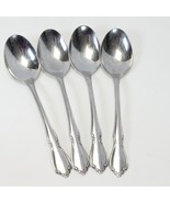 Oneidacraft Chateau Oval Soup Spoons 6 7/8&quot;  Stainless Lot of 4 - $13.71