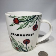 Starbucks Red Berries Leaves Coffee Mug 2020 Christmas Holiday 12 oz - £10.23 GBP