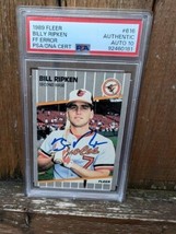 1989 Fleer #616 Bill Billy Ripken FF Error Auto Card PSA DNA 10 - £406.68 GBP