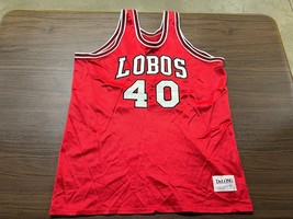 VTG 1990-91 New Mexico Lobos Game Worn Red College Basketball Jersey RARE Sz. 50 - £94.89 GBP