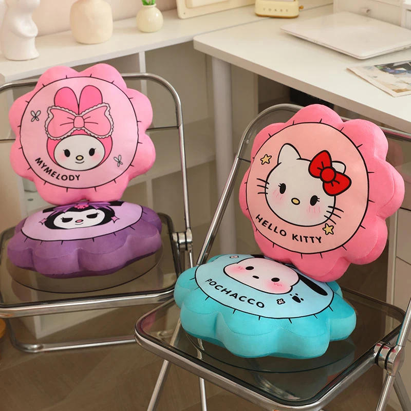 Cartoon Sanrio Flower Cushion Kuromi My Melody Hello Kitty Stuffed Anime Pillow - £5.76 GBP