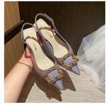 Spring Women Bridal Shoes Wedding Shoe 616-3 blue 6cm 43(26.0-26.5cm) - £32.23 GBP