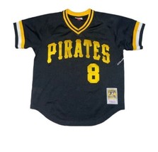 Authentic Mitchell &amp; Ness Pittsburgh Pirates #8 Baseball Jersey Size Large New - £44.13 GBP