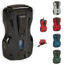 Lotus GT Cigar Lighter Twin Flames Metal Housing w/ Punches Choose Color - $68.37 CAD