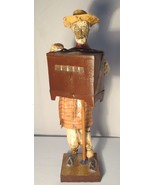 Vintage Xalisco Mexico Paper Mache figure man organ grinder - £23.70 GBP