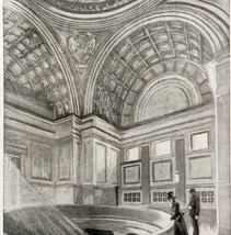 Interior Of Grant&#39;s Tomb Victorian Print 1897 Architecture DWP2B - $40.98