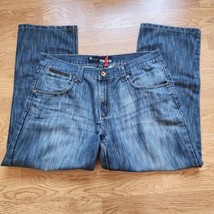 Mecca Jeans Mens Size 40x30 Dark Blue Wash Denim 100% Cotton Slim Fit - £10.28 GBP