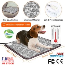 Pet Heating Pad Cat Electric Indoor Dog Soft Warming Bed Mat Chew Resistant Mat - £36.76 GBP