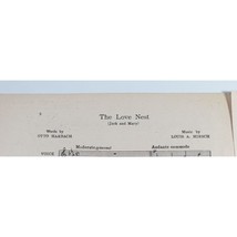 Vintage Sheet Music The Love Nest 1920 Mary Piano Voice Easy Listening - £11.21 GBP