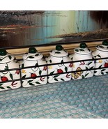 Style Eyes By Baum Bros~Butterfly Garden~ Spice Canister Set Of 6 w/Wite... - $25.48