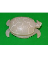 Figurines/Trinkets-Turtle Hand Carved White Onyx Stone Figurine - $22.50