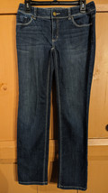 Chico&#39;s Women&#39;s Blue Dark Wash Platinum Ultimate Fit Slim Leg Jeans Size... - $17.37