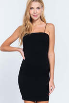 Black Sexy Spaghetti Strap Sleeveless Cami Bodycon Mini Dress_ - £8.04 GBP