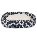 MajesticPet 788995542322 32 in. Links Sherpa Donut Pet Bed  Navy Blue - $68.05