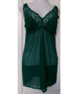 Cinema Etoile Chemise with lace details and thong Size 3X Emerald - $32.42 CAD