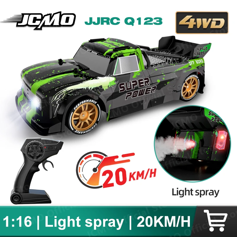 JJRC Q123 1:16 RC Car 2.4G Remote Control 4WD Off-Road Cars 360° Drift Light - £50.95 GBP+