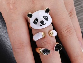 Stackable Rings Set, Animal Ring, Panda Ring, Cat Ring, Lion Ring, Tiger Ring, S - £19.85 GBP