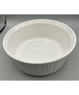 CorningWare Souffle Casserole Dish F-1-B 2.5 Qt. White No Lid Glazed 9 x... - £10.95 GBP