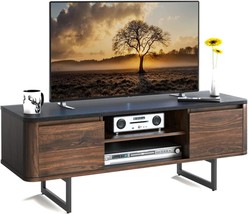 Medimall 2-Door Tv Stand For 55-Inch Tv, Media Console Table With, Bedroom. - £89.40 GBP