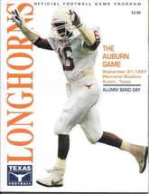 September 21, 1991 Texas Longhorns Vs. Auburn Official Football Game Program - £18.02 GBP