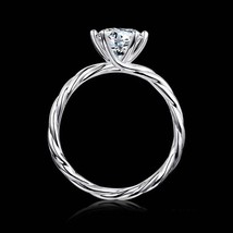 S925 Silver 1CT 2CT 8MM VVS1 Moissanite Vine Ring with GRA Certificate Wedding P - £72.22 GBP