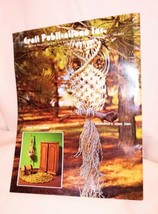 VTG MACRAME Enthusiasts Rope OWL Hanger Instruction Book Marilyn Leuszle... - $13.85
